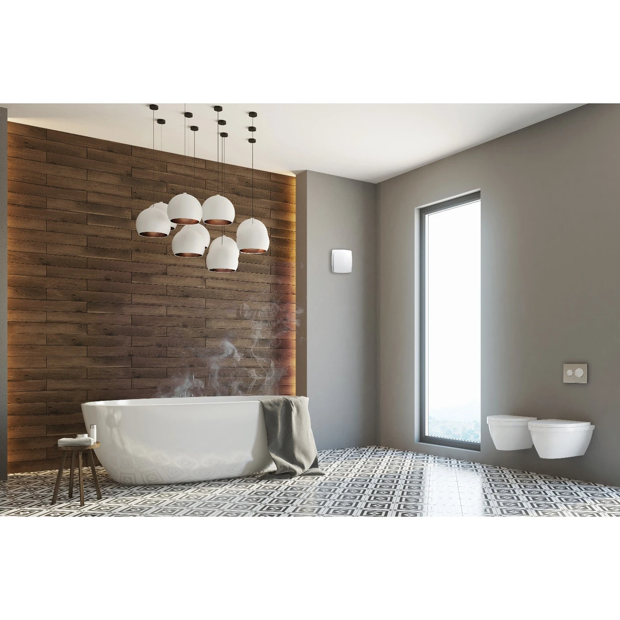 HiB Breeze White Wall Mounted Extractor Fan With Timer - 31100 - Image 2