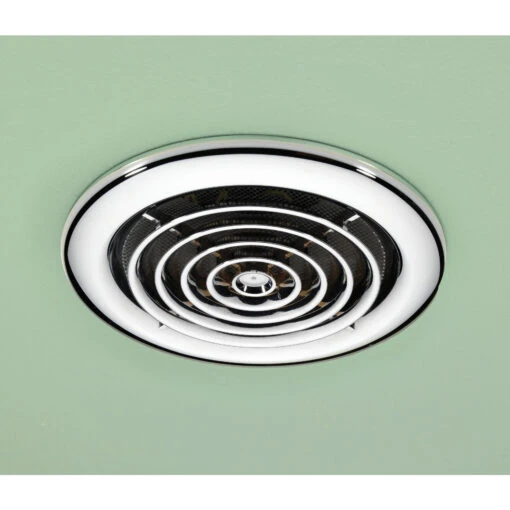 HiB Cyclone Chrome Wet Room Inline Extractor Fan - 33400