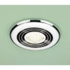 HiB Cyclone Chrome Wet Room Inline Extractor Fan With Warm White LED Light - 33700