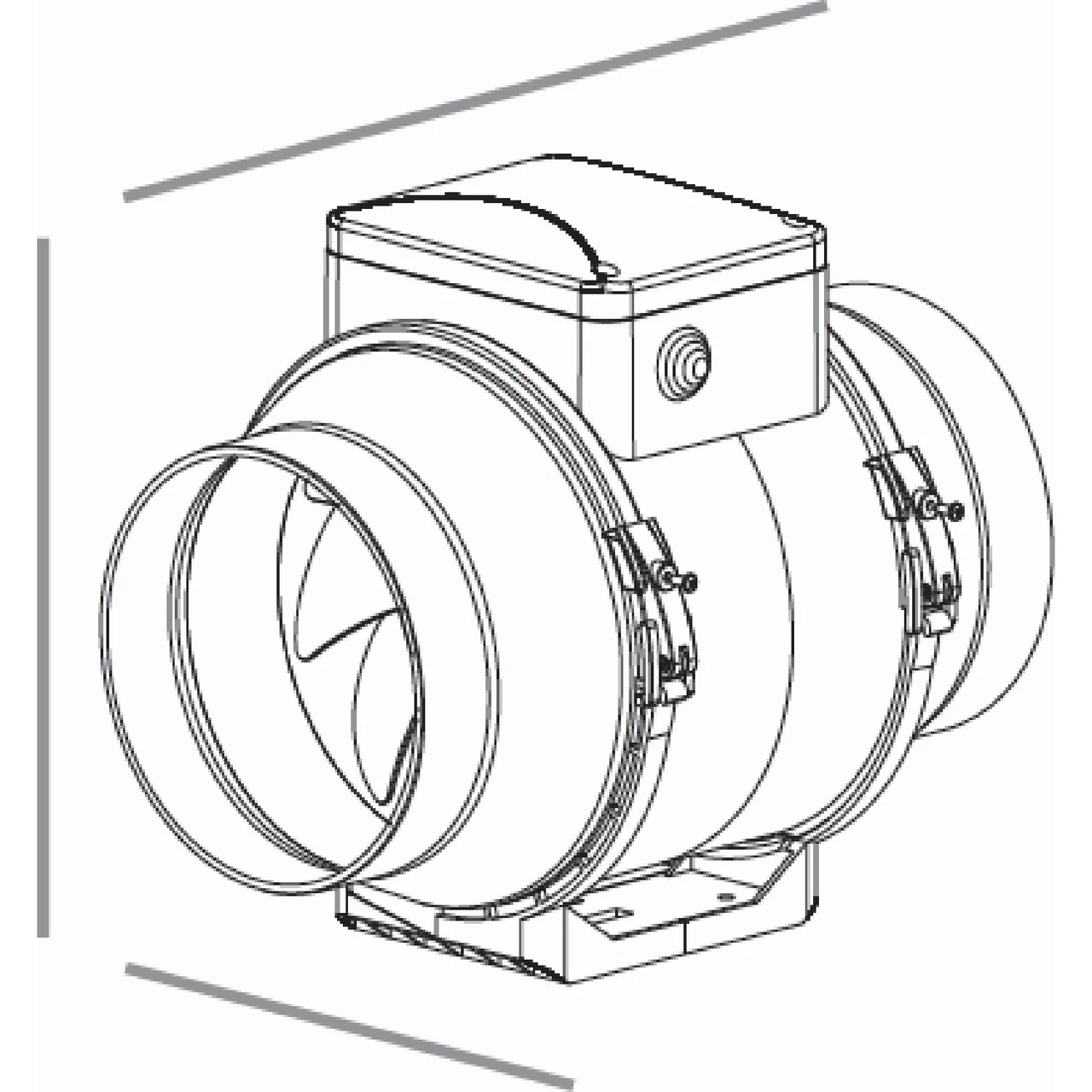 HiB Cyclone White Wet Room Inline Extractor Fan With Warm White LED Light - 33800 - Image 6