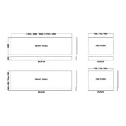 Hudson Reed Natural Oak 1700mm Bath Front Panel With Plinth - OFF377 -Bathroom Accessories Store hudson reed natural oak 1700mm bath front panel with plinth off377 four 29215.1652443606