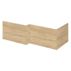 Hudson Reed Natural Oak 700mm Square Shower Bath End Panel - OFF379