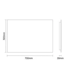 Hypnos 500mm X 700mm Illuminated LED Mirror With Demister -Bathroom Accessories Store hypnos 500mm x 700mm illuminated led mirror with demister line side 74053.1652444449