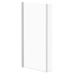 Loire Polished Chrome 805mm Hinged L Shaped Bath Shower Screen