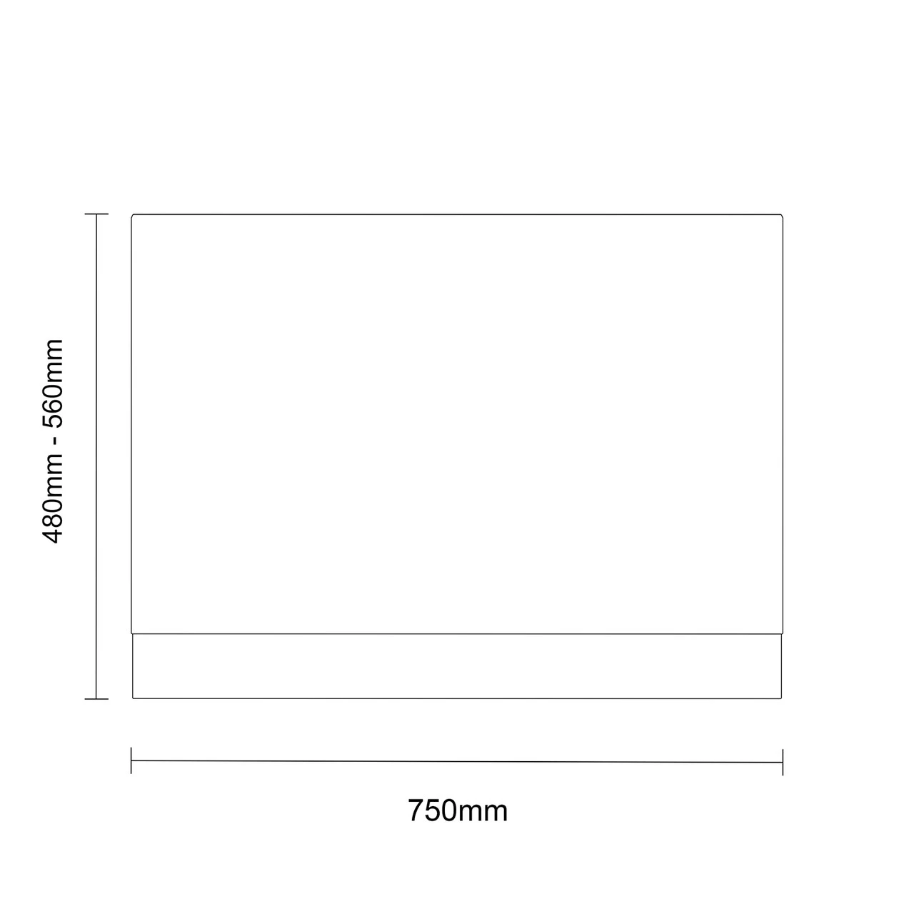 Metallic Slate MDF 750mm End Bath Panel With Plinth - Image 4