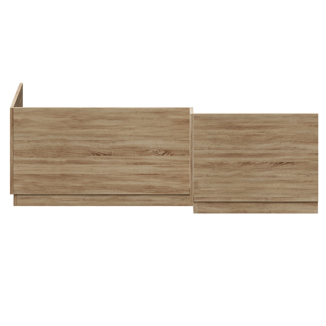 Bordalino Oak 1700mm MDF L Shaped Front And End Bath Panel Set - Image 2