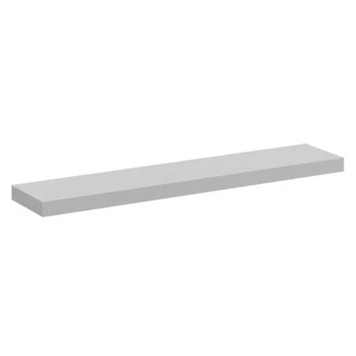 Napoli Gloss Grey Pearl 60cm Floating Bathroom Shelf - Image 2