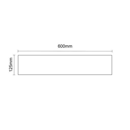 Napoli Gloss Grey Pearl 60cm Floating Bathroom Shelf - Image 3