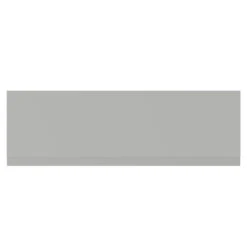 Gloss Grey Pearl MDF 1700mm Front Bath Panel With Plinth