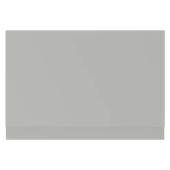 Gloss Grey Pearl MDF 800mm End Bath Panel With Plinth
