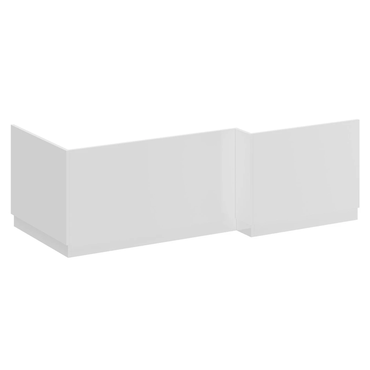 Gloss White MDF 1700mm L Shaped Front And End Bath Panel Set - Image 3