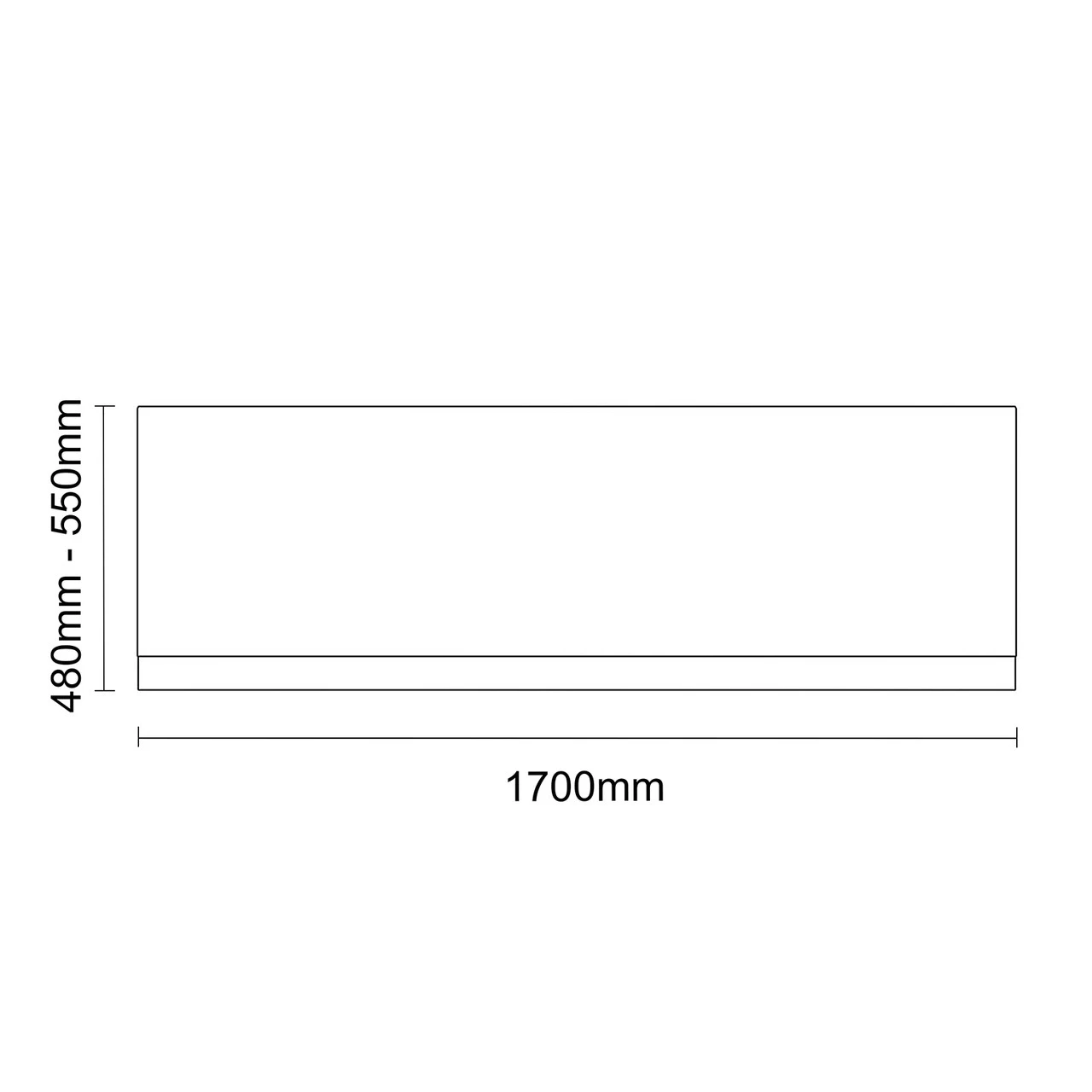 Gloss Grey MDF 1700mm Front Bath Panel - Image 4
