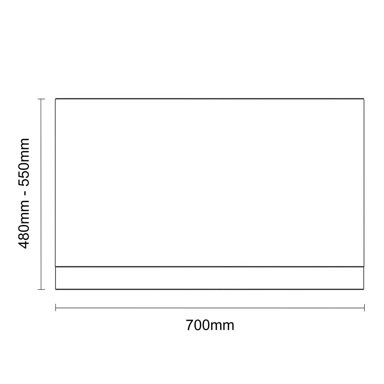 Matt Grey MDF 700mm End Bath Panel - Image 4