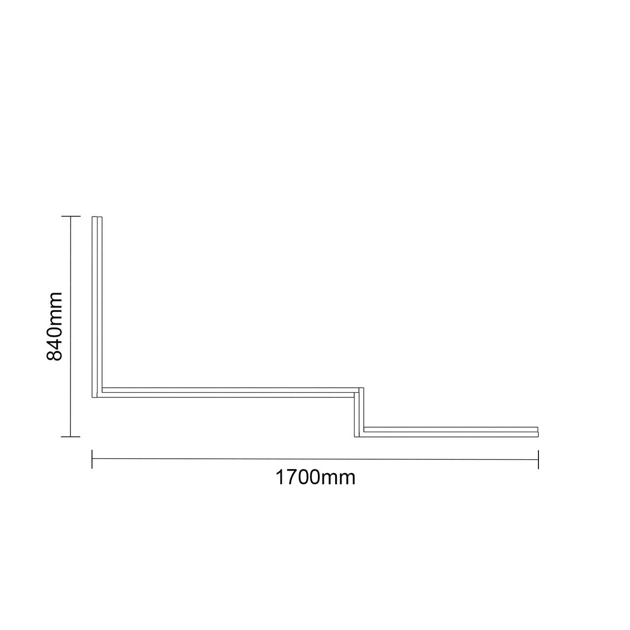 Nero Oak MDF 1700mm L Shaped Front And End Bath Panel Set - Image 6