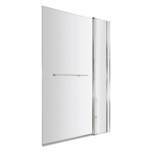 Nuie 1000mm Square 6mm Bath Screen With Fixed Panel And Rail - NSSQR2