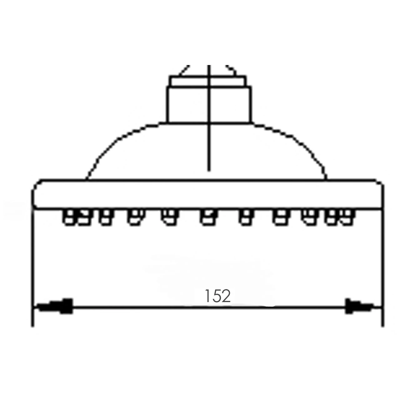 Nuie 152mm Round Fixed Shower Head - A304 - Image 6