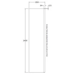 Nuie 350mm Straight Fixed Bath Screen - NSSF1 -Bathroom Accessories Store nuie 350mm straight fixed bath screen nssf1 three 77627.1652443549
