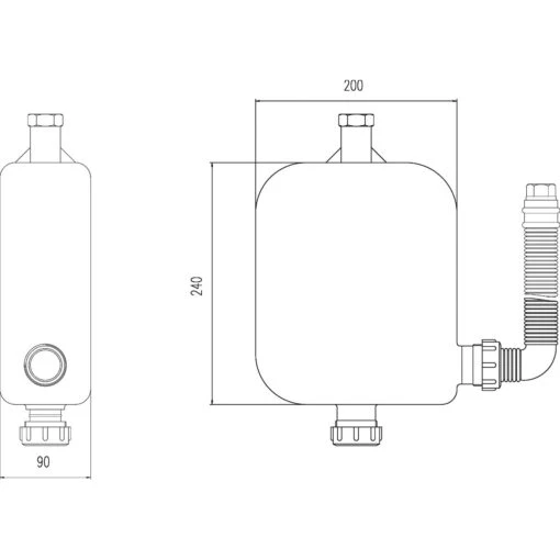 Nuie 4 Tap Hole Hose Retainer Complete With Drain - SPR04 - Image 2