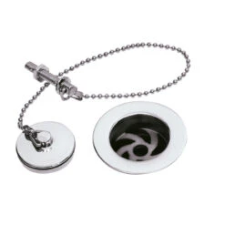 Nuie Basin Waste With Stainless Steel Plug And Ball Chain - E314