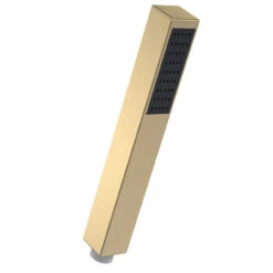 Nuie Brushed Brass Minimalist Square Shower Handset - HO810