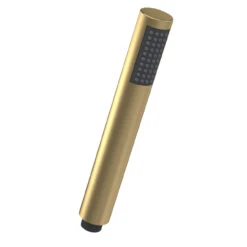Nuie Brushed Brass Round Easyclean Shower Handset - HO807