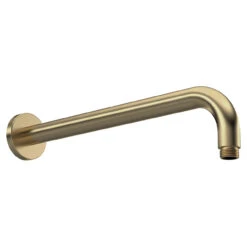 Nuie Brushed Brass Round Wall Hung Shower Arm - ARM801