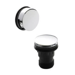Nuie Easyclean Push Button Bath Waste With Minimalist Overflow - E327