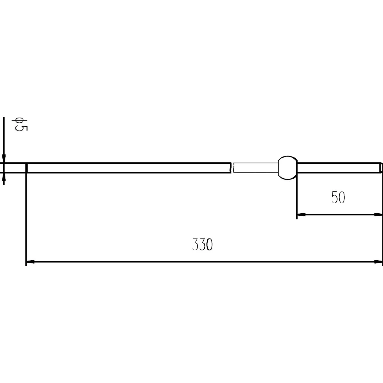 Nuie Extended Horizontal Rod For Use On Basins With Pop-up Wastes - FA301 - Image 2