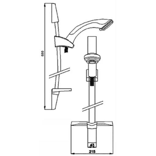 Nuie Luxury Curved Slide Rail Kit - A3273A - Image 2