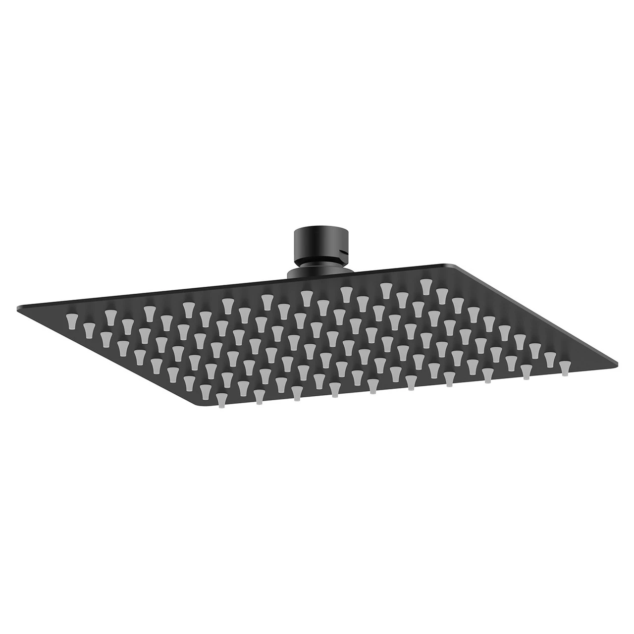 Nuie Matt Black 200mm Square Fixed Shower Head - A4088