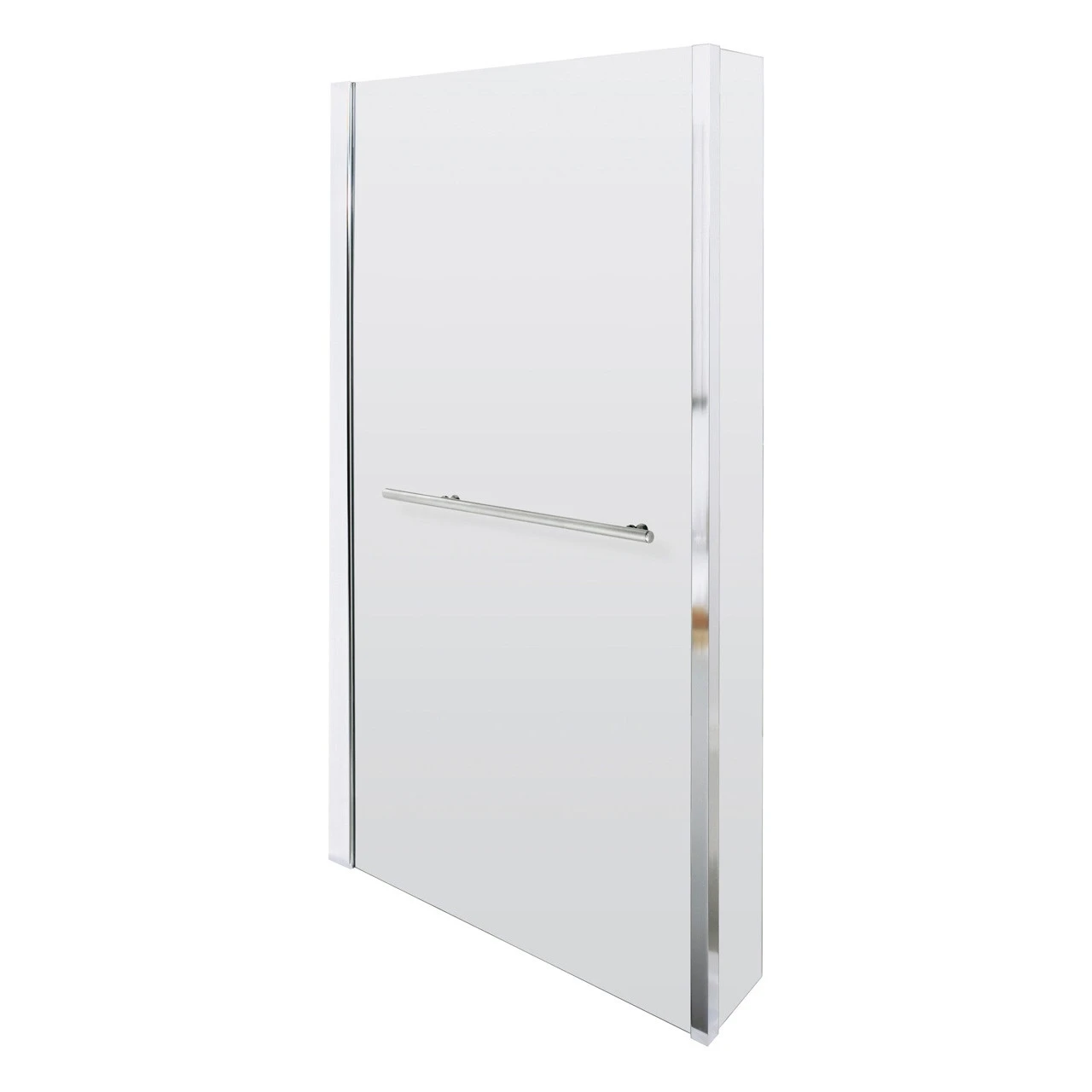 Nuie Quattro 805mm Square Hinged Shower Bath Screen With Rail - NSBSR1 - Image 3