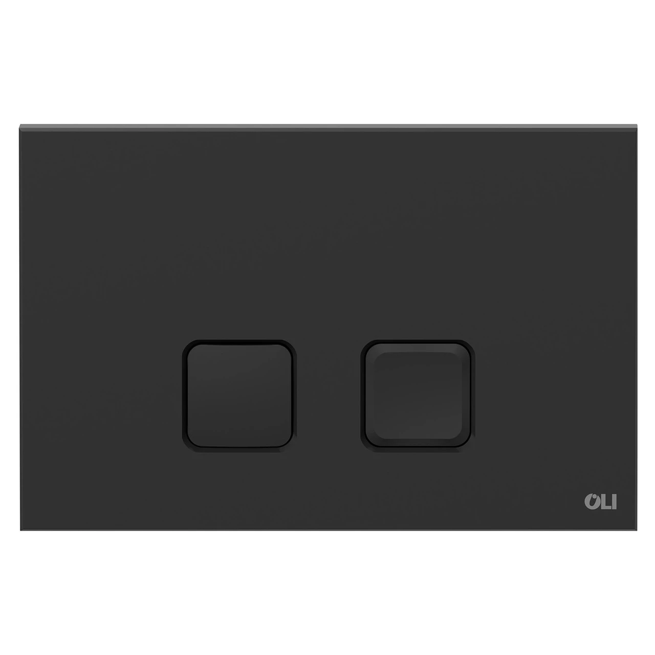 OLI Basal Black Soft Touch 230mm Flush Plate With Square Push Buttons - Image 2