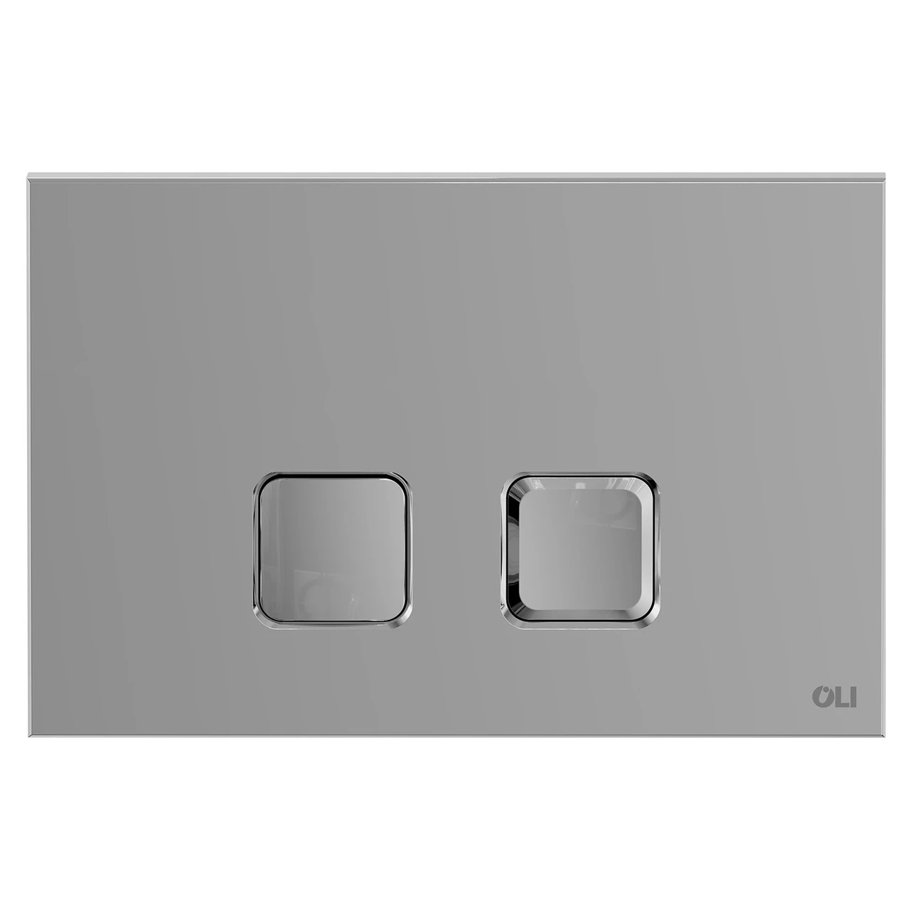 OLI Basal Polished Chrome 230mm Flush Plate With Square Push Buttons - Image 2