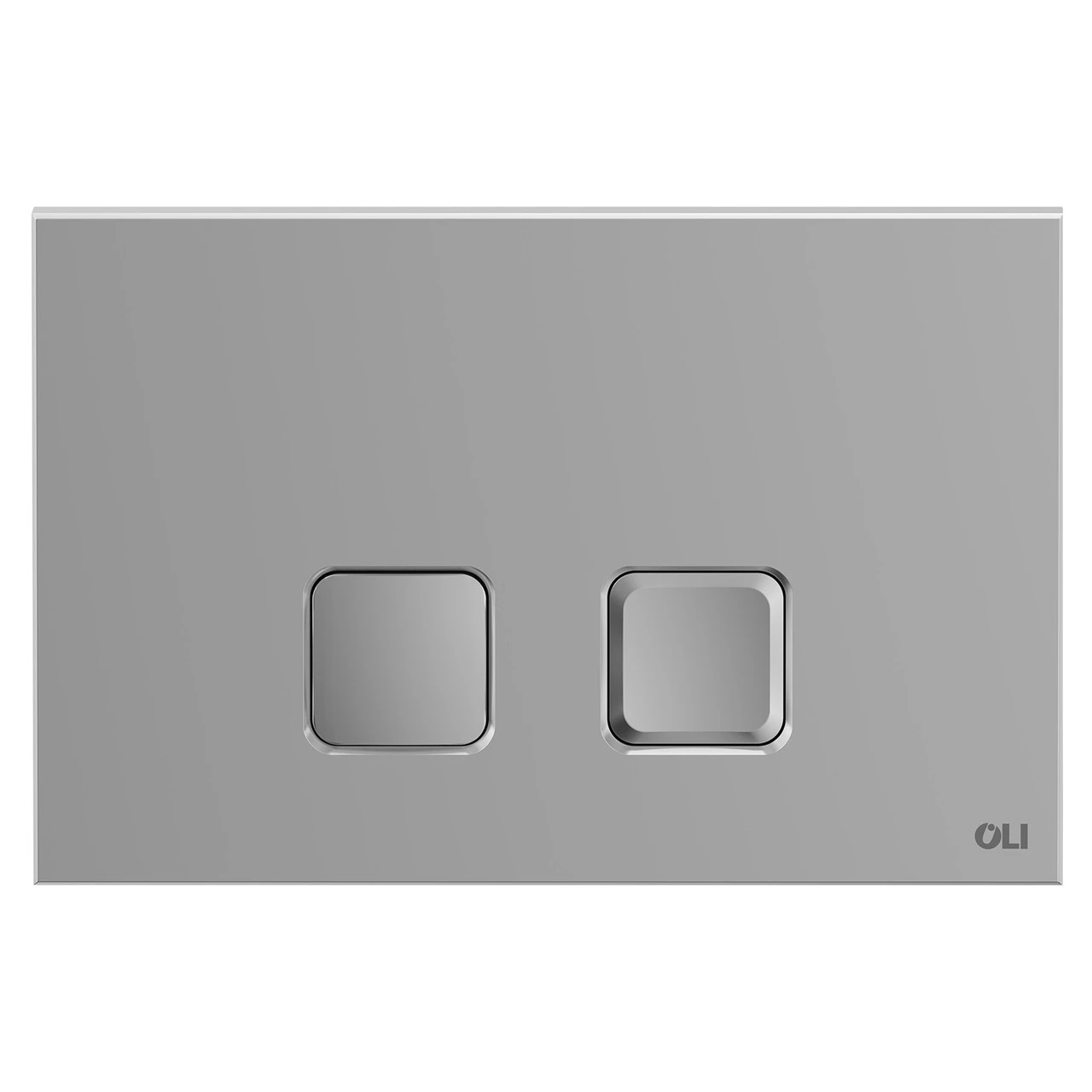 OLI Basal Satin Chrome 230mm Flush Plate With Square Push Buttons - Image 2