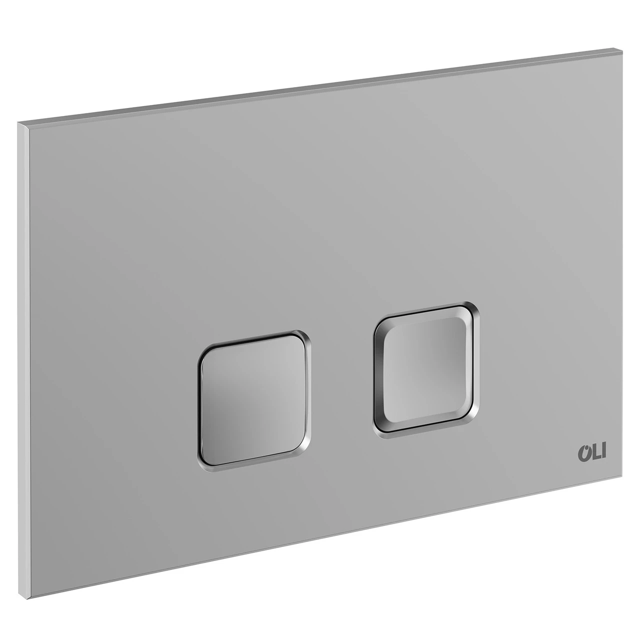 OLI Basal Satin Chrome 230mm Flush Plate With Square Push Buttons - Image 3
