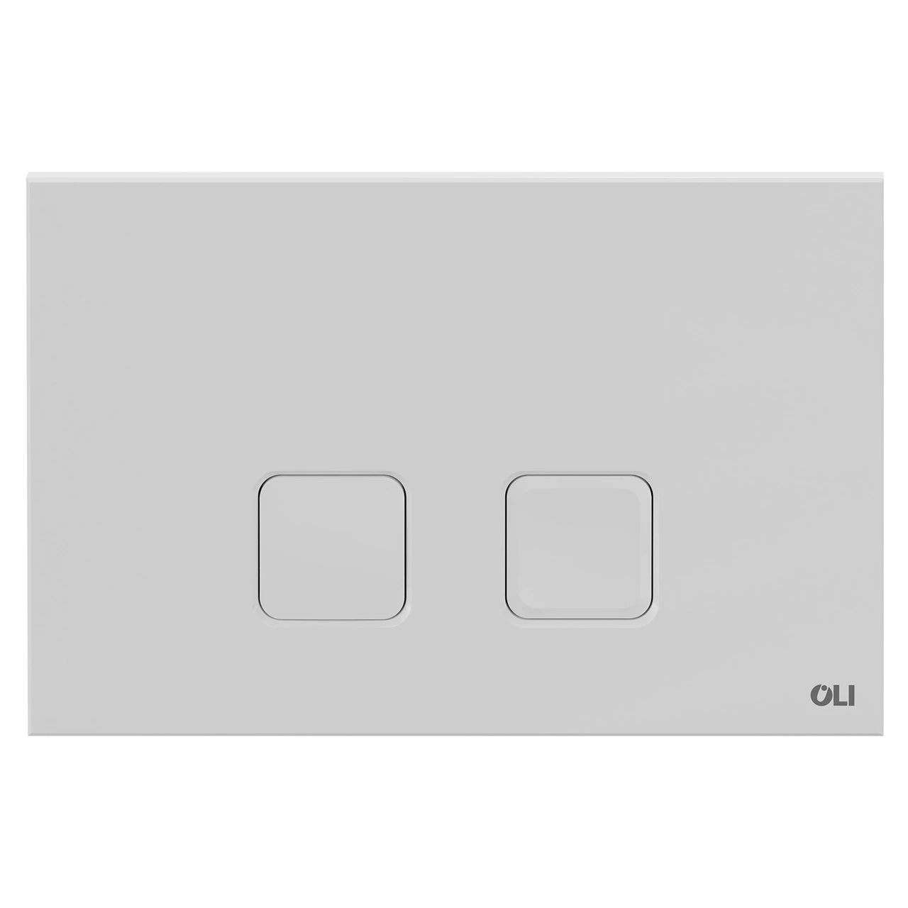 OLI Basal White 230mm Flush Plate With Square Push Buttons - Image 2