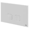 OLI Basal White 230mm Flush Plate With Square Push Buttons