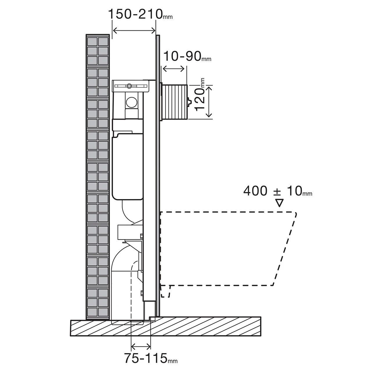 OLI Expert Plus Mechanical Low Height Concealed Cistern With Wall Frame And Top/Front Dual Flush - Image 2