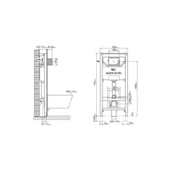Bathroom Accessories Store -Bathroom Accessories Store oli mechanic oli120 plus 1150mm 1350mm adjustable height wall frame with concealed cistern and black soft touch square dual flush push button line side 38253.1660769330