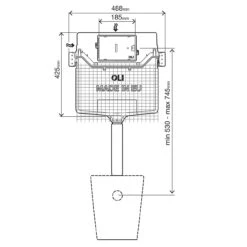 OLI 120 Plus Mechanical Mid Height Concealed Cistern With Front Dual Flush -Bathroom Accessories Store oli mechanic oli120 plus btw adjustable high in wall dual flush concealed cistern line top 01335.1688545191