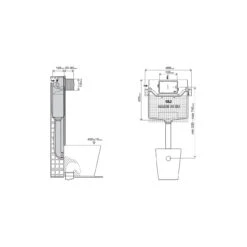 Bathroom Accessories Store -Bathroom Accessories Store oli mechanic oli120 plus btw high in wall concealed cistern with polished chrome square dual flush push button line side 81318.1660769332