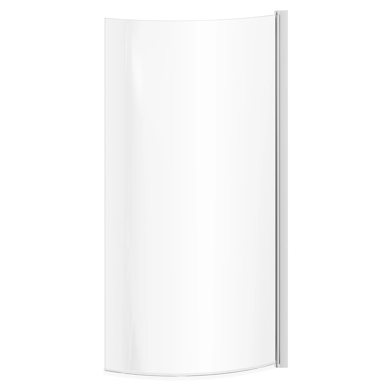 Plage Polished Chrome 720mm Single Section Curved P Shaped Bath Shower Screen - Image 2