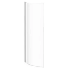 Plage Polished Chrome 720mm Single Section Curved P Shaped Bath Shower Screen