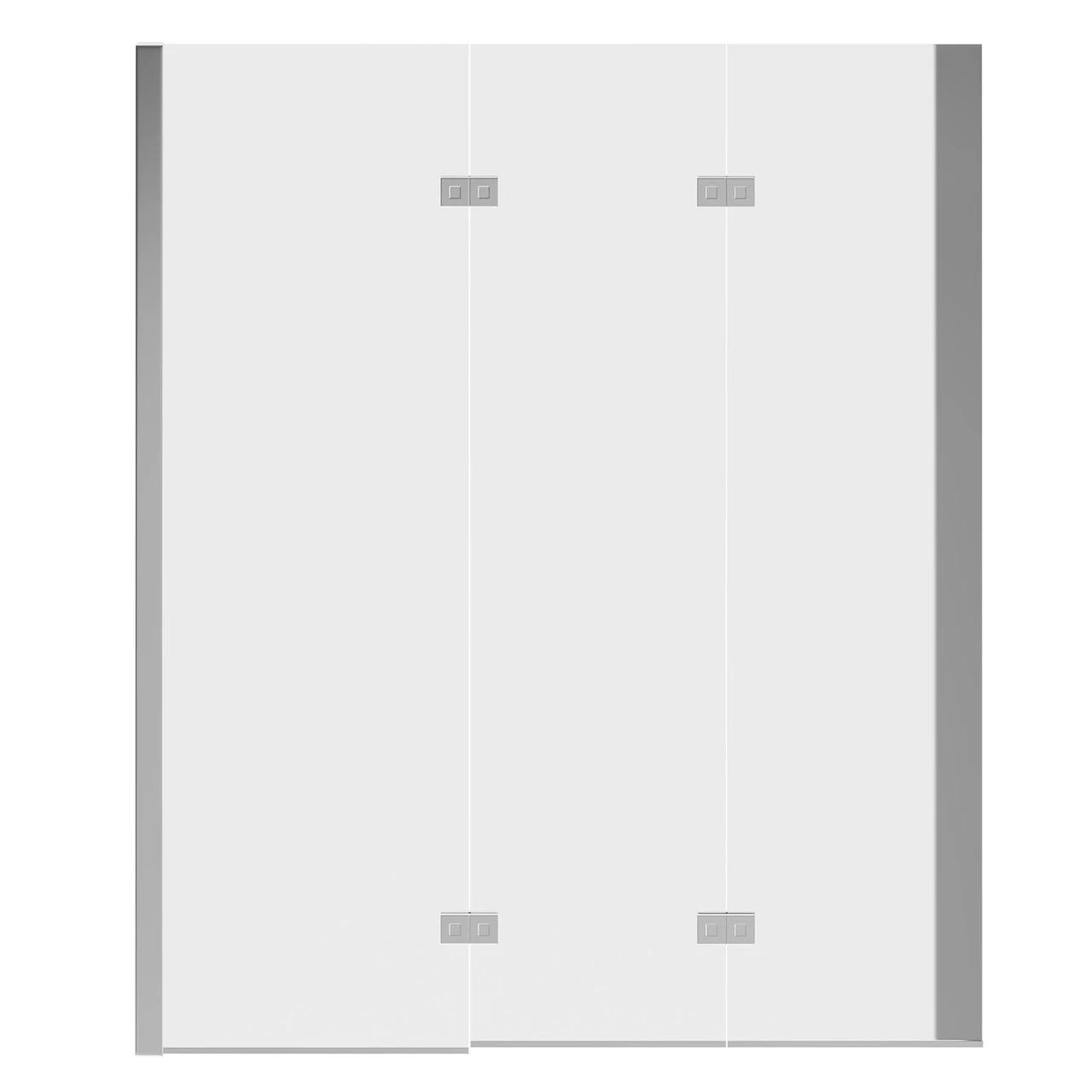 Polished Chrome 1250mm Left Hand Three Panel Infold Bath Shower Screen - Image 3