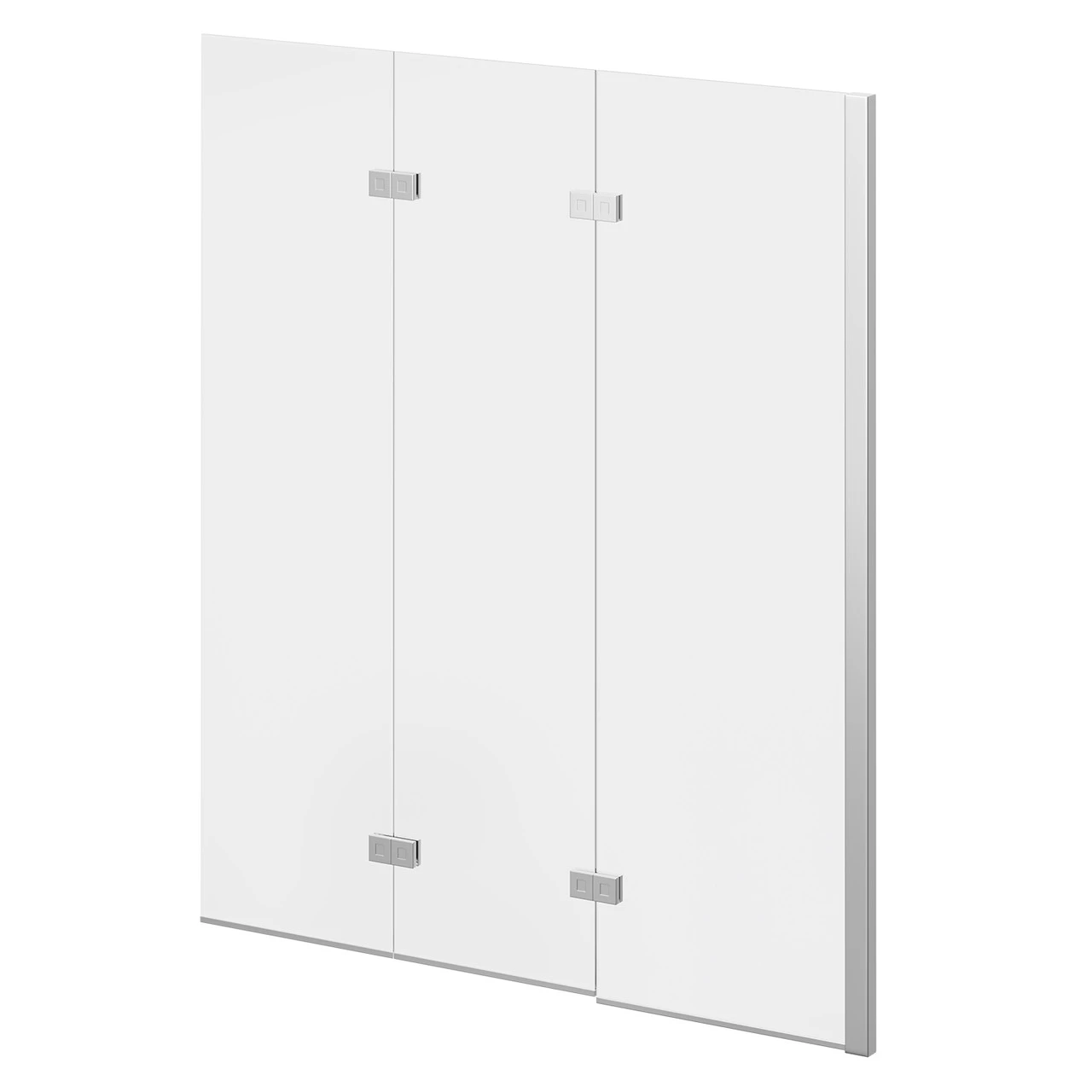 Polished Chrome 1250mm Right Hand Three Panel Infold Bath Shower Screen - Image 2