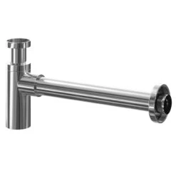 Polished Chrome 180mm Round Basin Bottle Trap