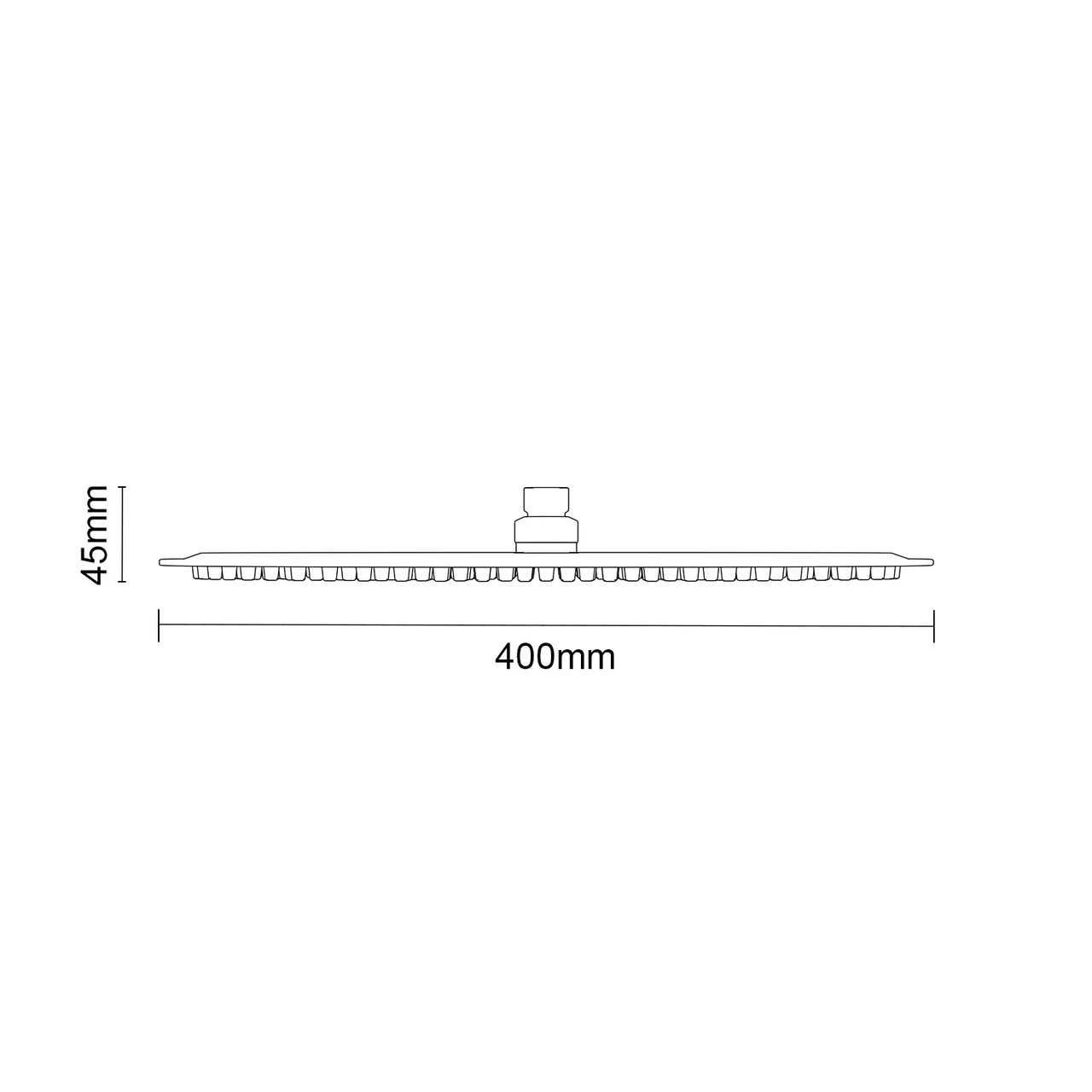Polished Chrome 400mm Thin Round Fixed Shower Head - Image 6