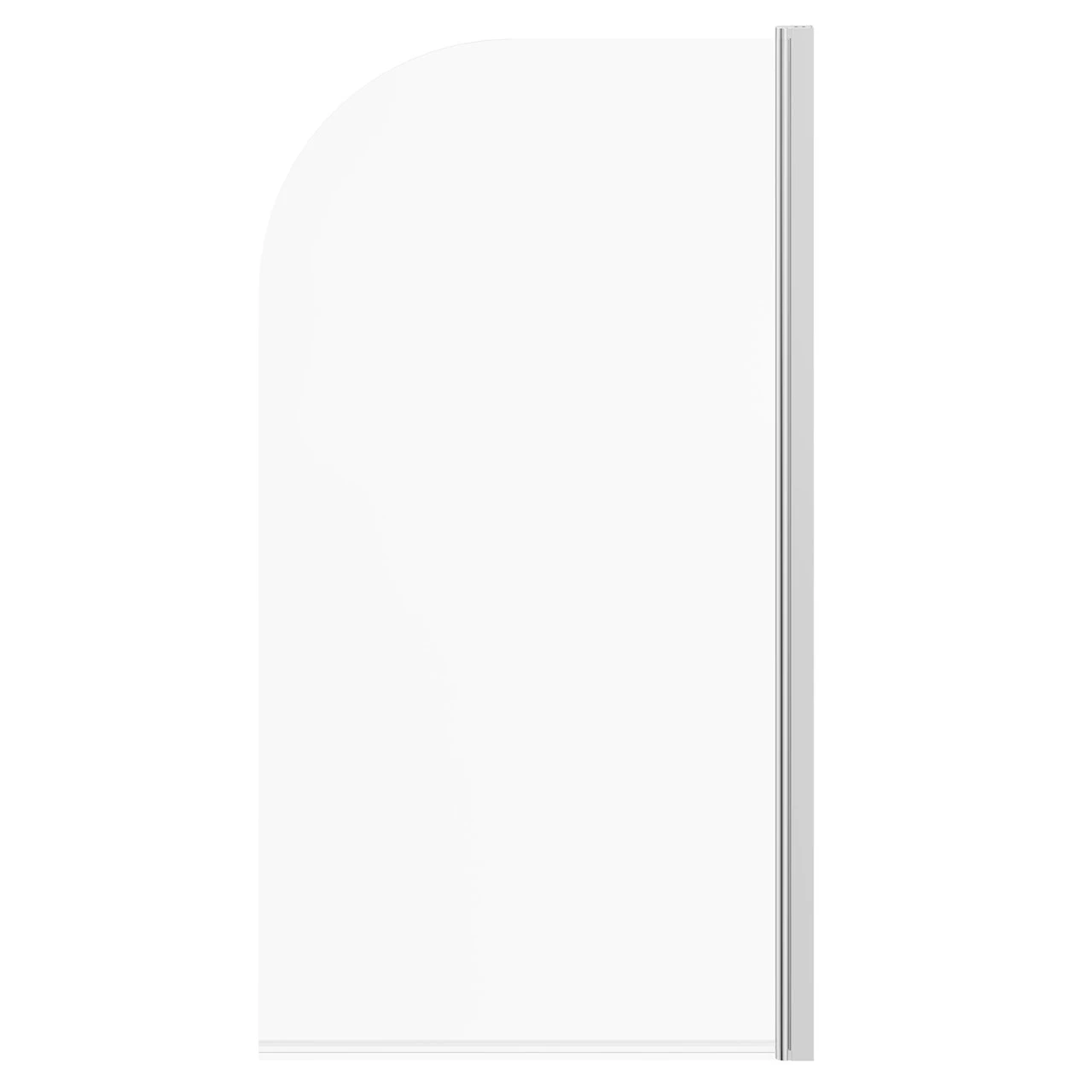 Polished Chrome 770mm Single Section Rounded Corner Bath Shower Screen - Image 2
