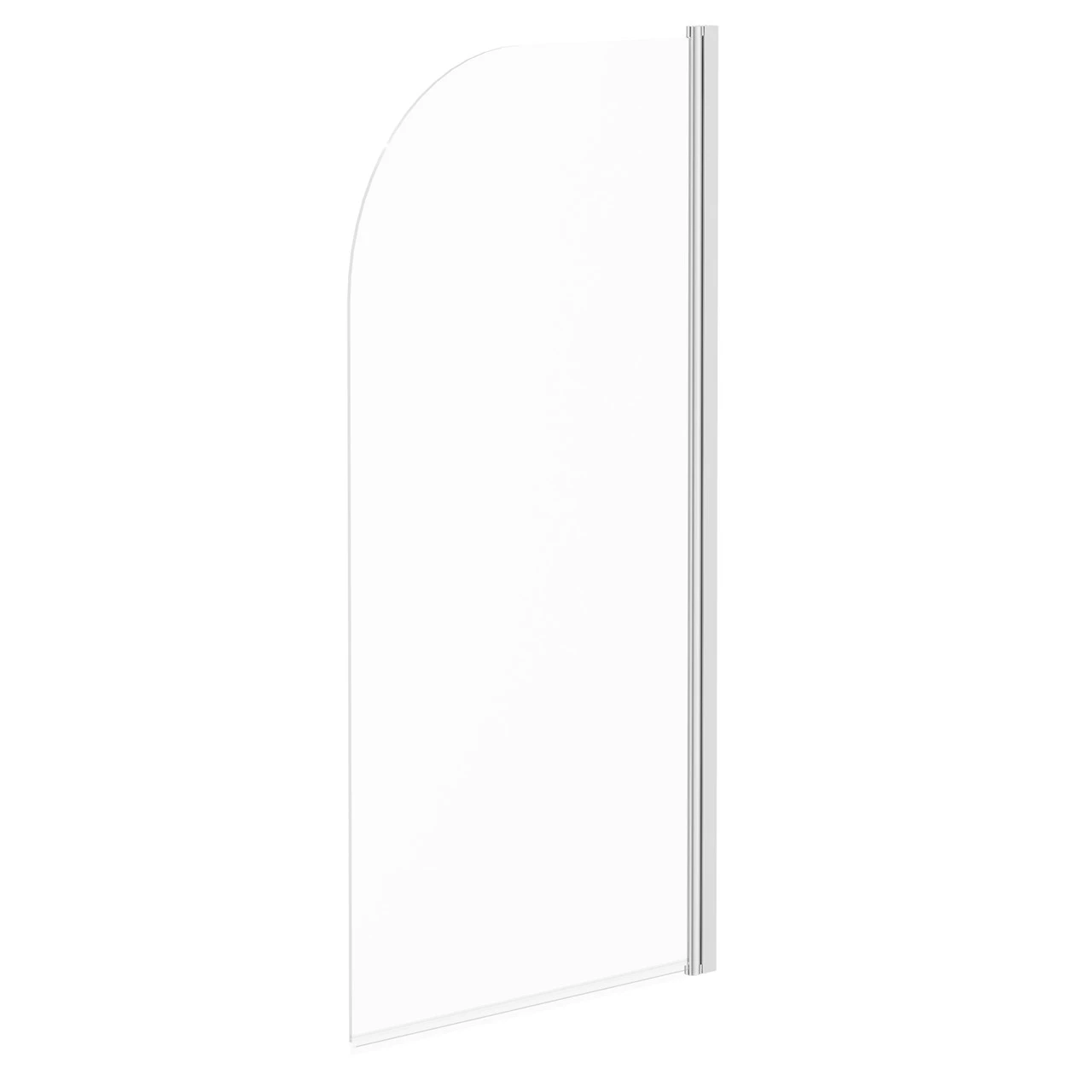 Polished Chrome 770mm Single Section Rounded Corner Bath Shower Screen - Image 3