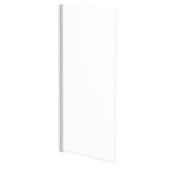 Polished Chrome 770mm Single Section Square Corner Bath Shower Screen